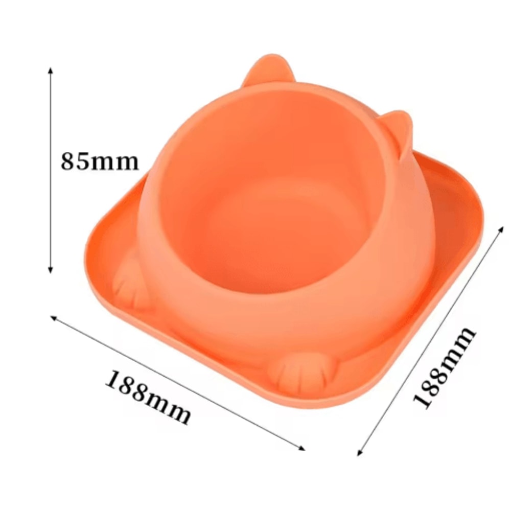 Stainless Steel AntiSpill Cat Bowl NonSlip Pet Food Water Feeder 6
