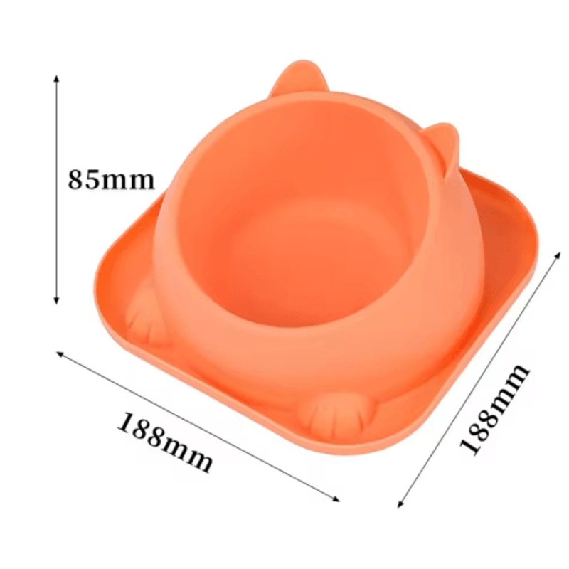 Stainless Steel AntiSpill Cat Bowl NonSlip Pet Food Water Feeder 6