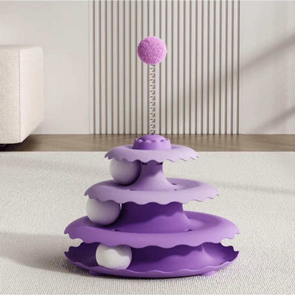Interactive Cat Turntable Toy Self Entertainment Teaser Play Station For Cats 1