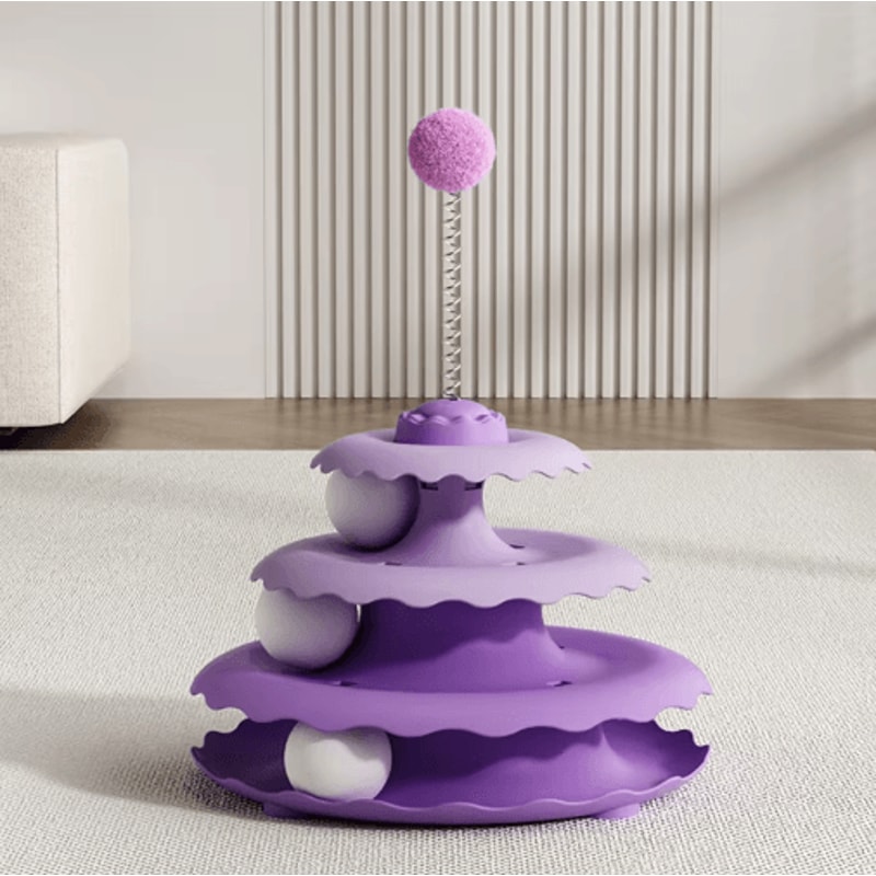 Interactive Cat Turntable Toy Self Entertainment Teaser Play Station For Cats 1