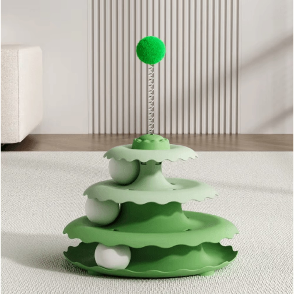 Interactive Cat Turntable Toy Self Entertainment Teaser Play Station For Cats 3