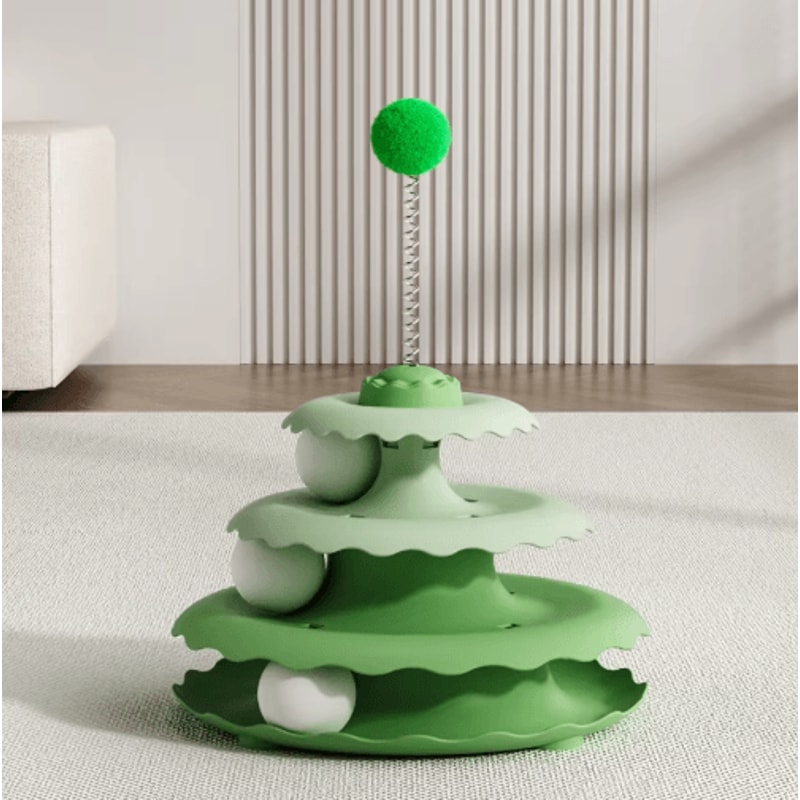 Interactive Cat Turntable Toy Self Entertainment Teaser Play Station For Cats 3