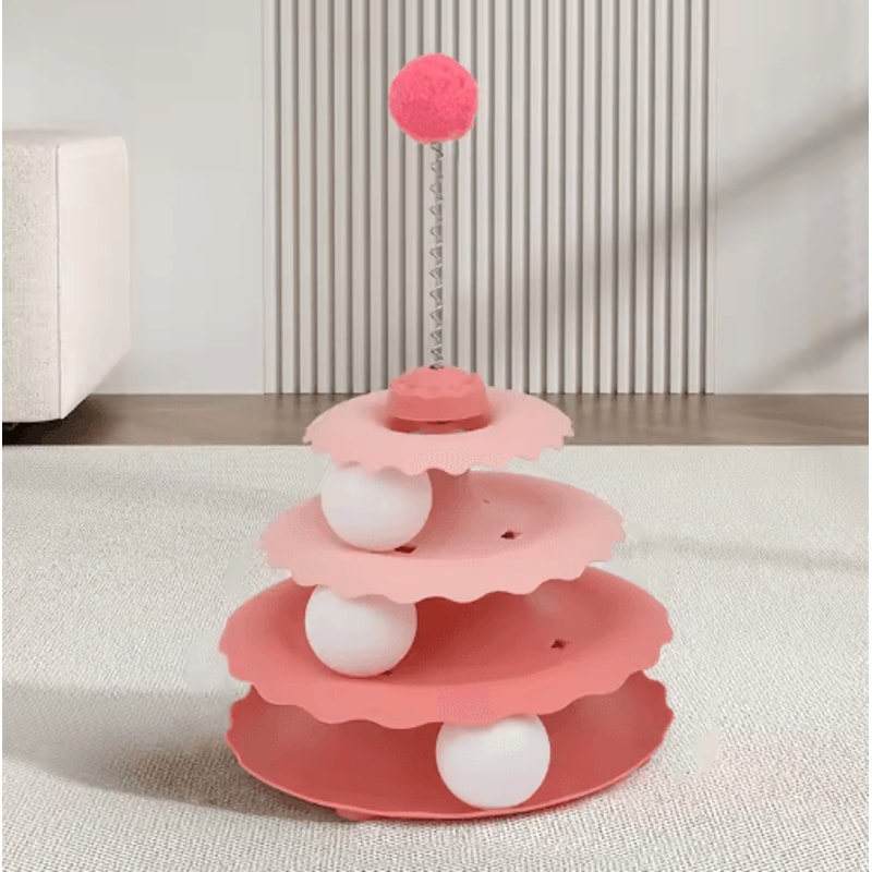 Interactive Cat Turntable Toy Self Entertainment Teaser Play Station For Cats 4
