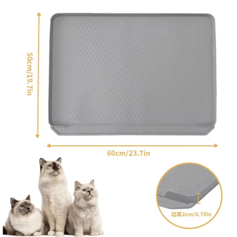 Extra Large Silicone Cat Litter Mat Deep Groove Litter Trapper For Clean Floors 4