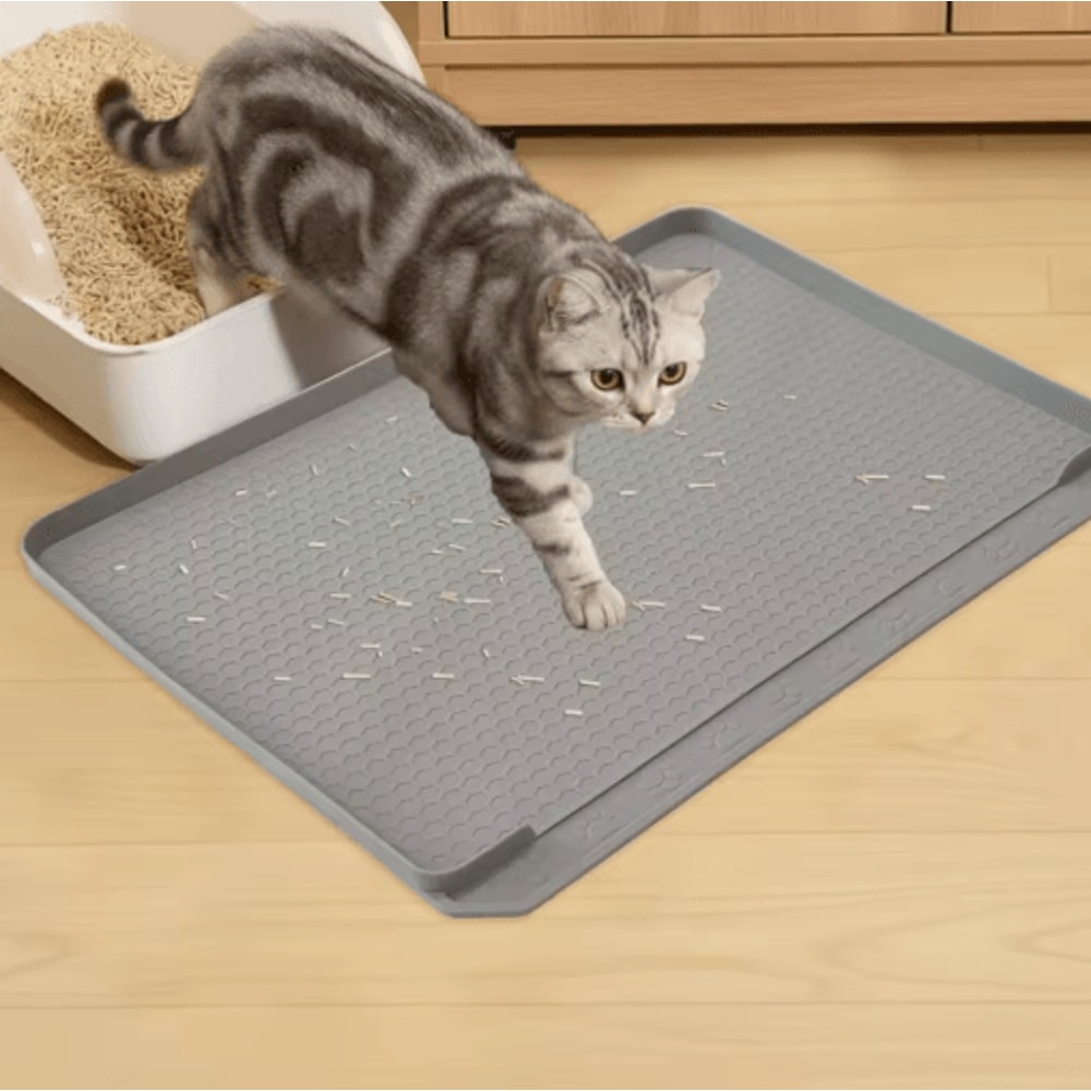 Extra Large Silicone Cat Litter Mat Deep Groove Litter Trapper For Clean Floors 5