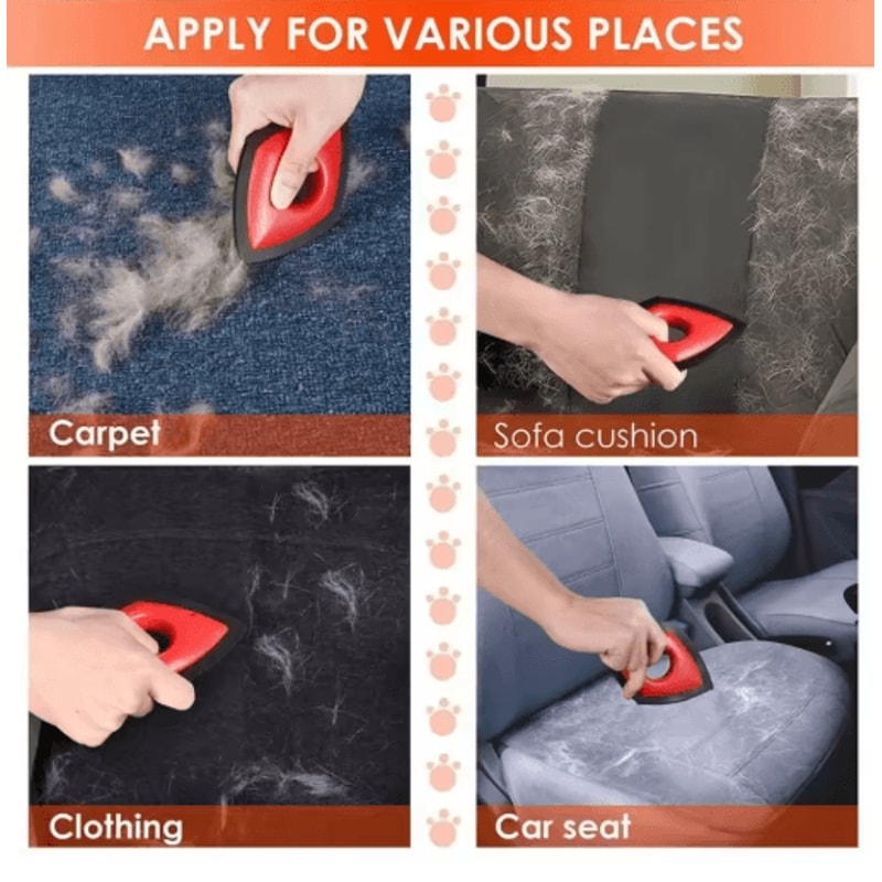 MultiSurface Pet Hair Remover Brush Fur Cleaning Tool For Furniture Carpets Cars 10
