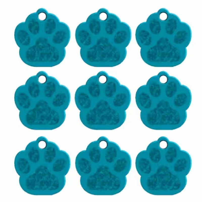 20PCS Paw Shape Pet ID Tags Personalized Aluminum Name Tags For Dogs Cats 1