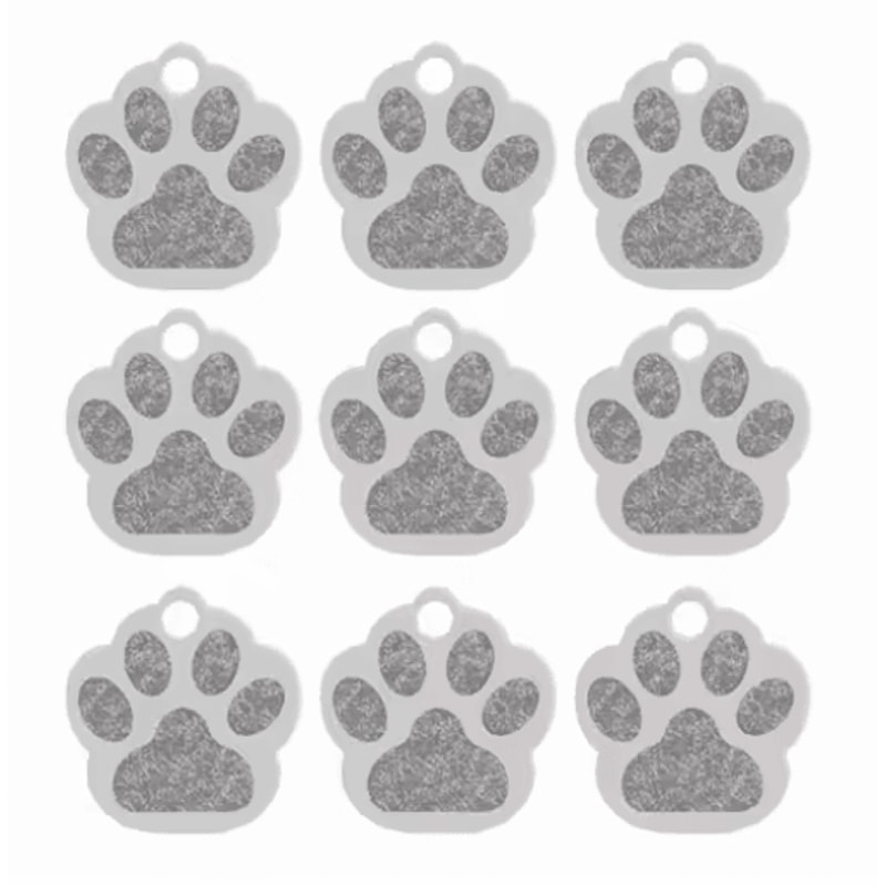 20PCS Paw Shape Pet ID Tags Personalized Aluminum Name Tags For Dogs Cats 3