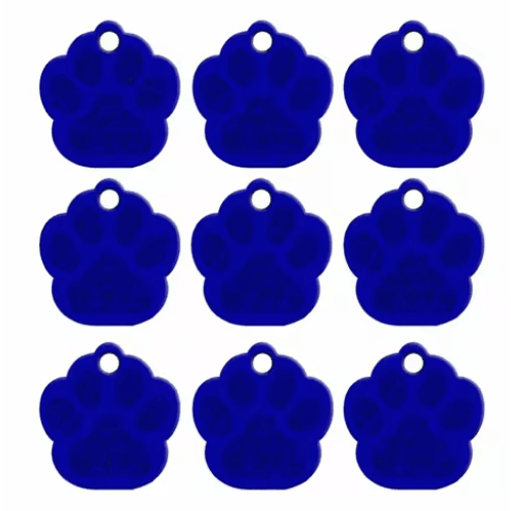 20PCS Paw Shape Pet ID Tags Personalized Aluminum Name Tags For Dogs Cats 5