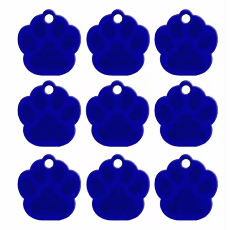 20PCS Paw Shape Pet ID Tags Personalized Aluminum Name Tags For Dogs Cats 5