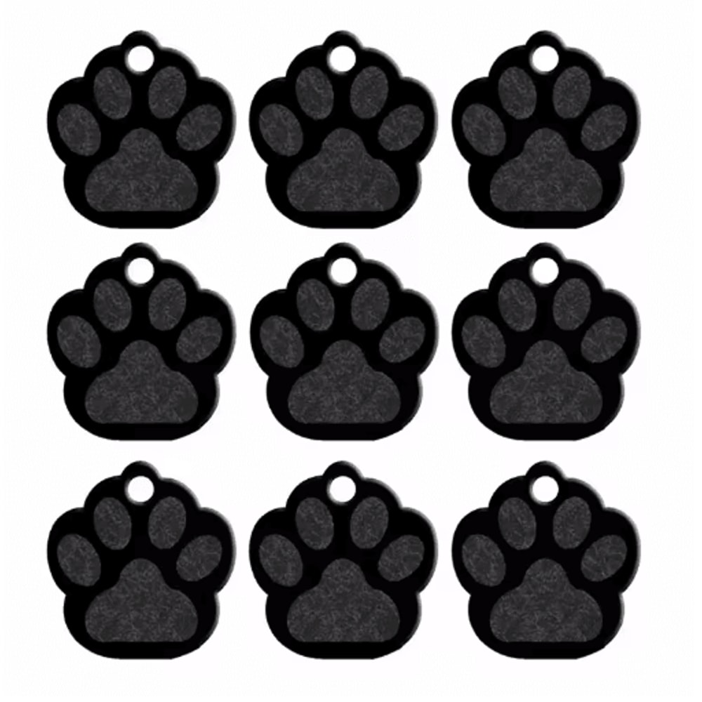 20PCS Paw Shape Pet ID Tags Personalized Aluminum Name Tags For Dogs Cats 8