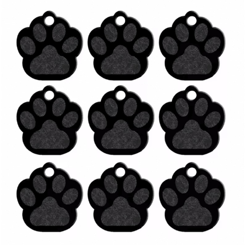 20PCS Paw Shape Pet ID Tags Personalized Aluminum Name Tags For Dogs Cats 8