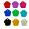 20PCS Paw Shape Pet ID Tags Personalized Aluminum Name Tags For Dogs Cats 12