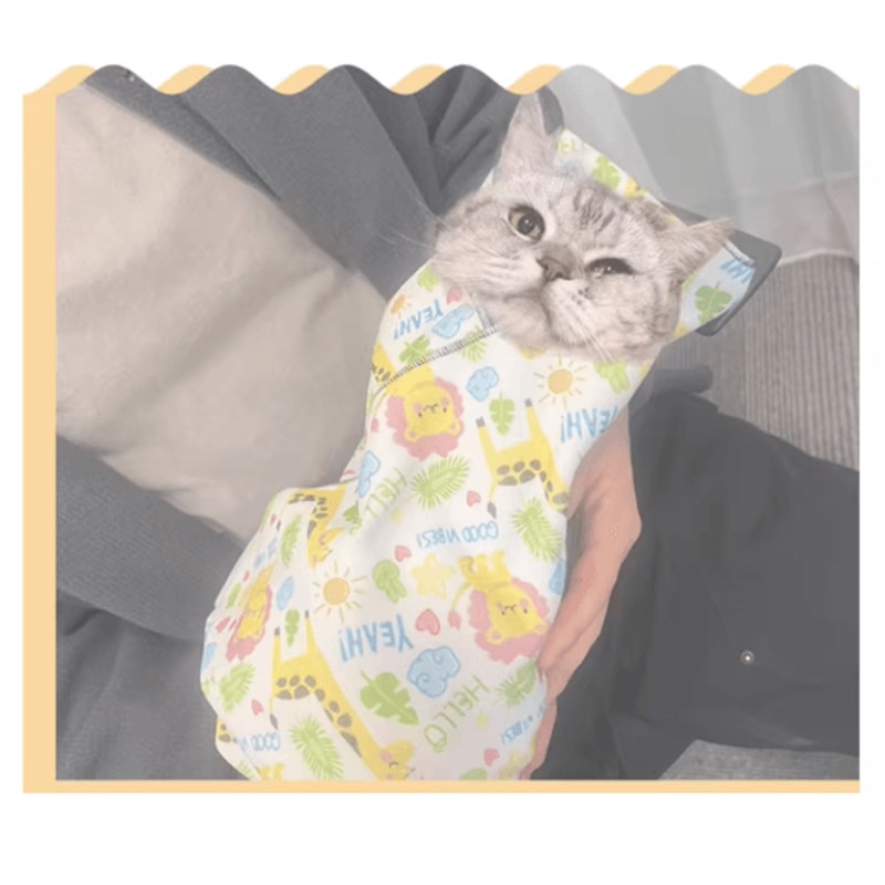 Adjustable Cat Restraint Grooming Bag AntiScratch Wrap For Nail Trimming Care 10
