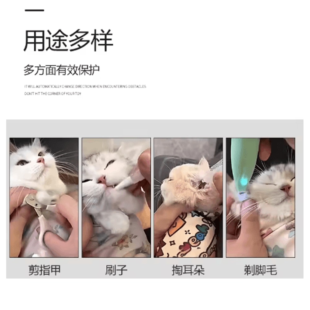 Adjustable Cat Restraint Grooming Bag AntiScratch Wrap For Nail Trimming Care 8