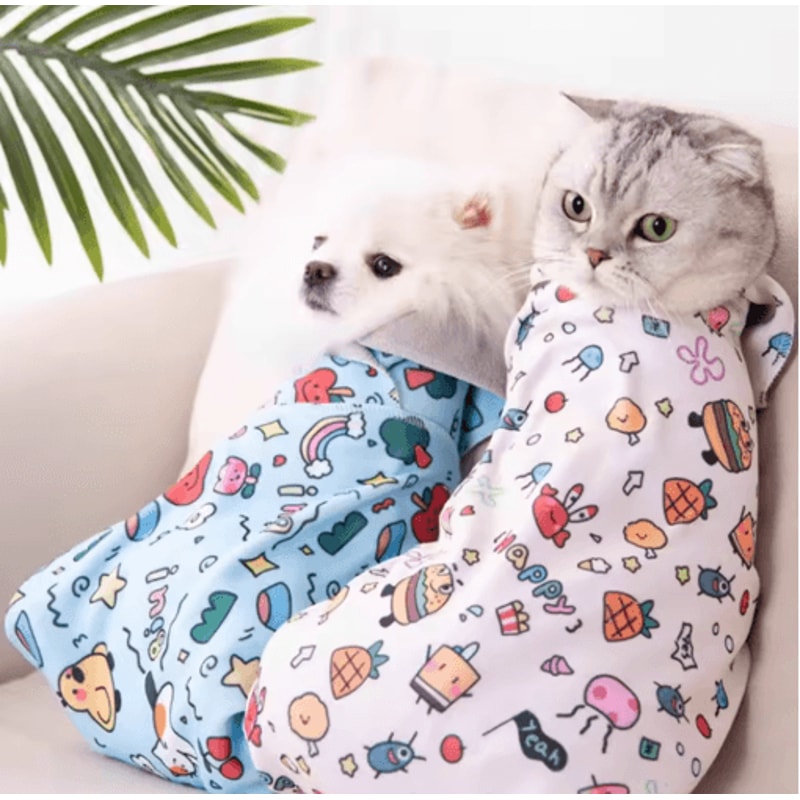 Adjustable Cat Restraint Grooming Bag AntiScratch Wrap For Nail Trimming Care 0