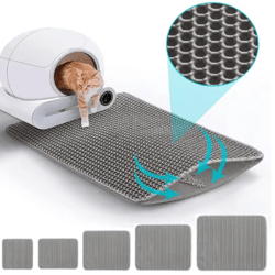 heavy-duty double layer cat litter mat waterproof non-slip litter trapper