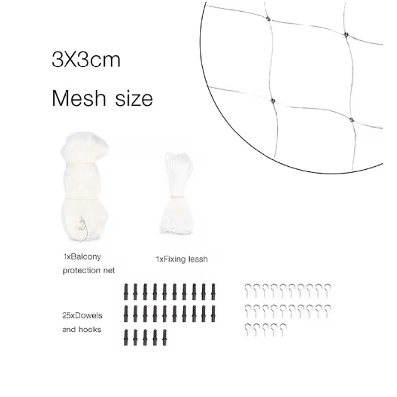 Pet Safety Net For Cats Dogs Balcony Garden Window Fall Protection Barrier 5