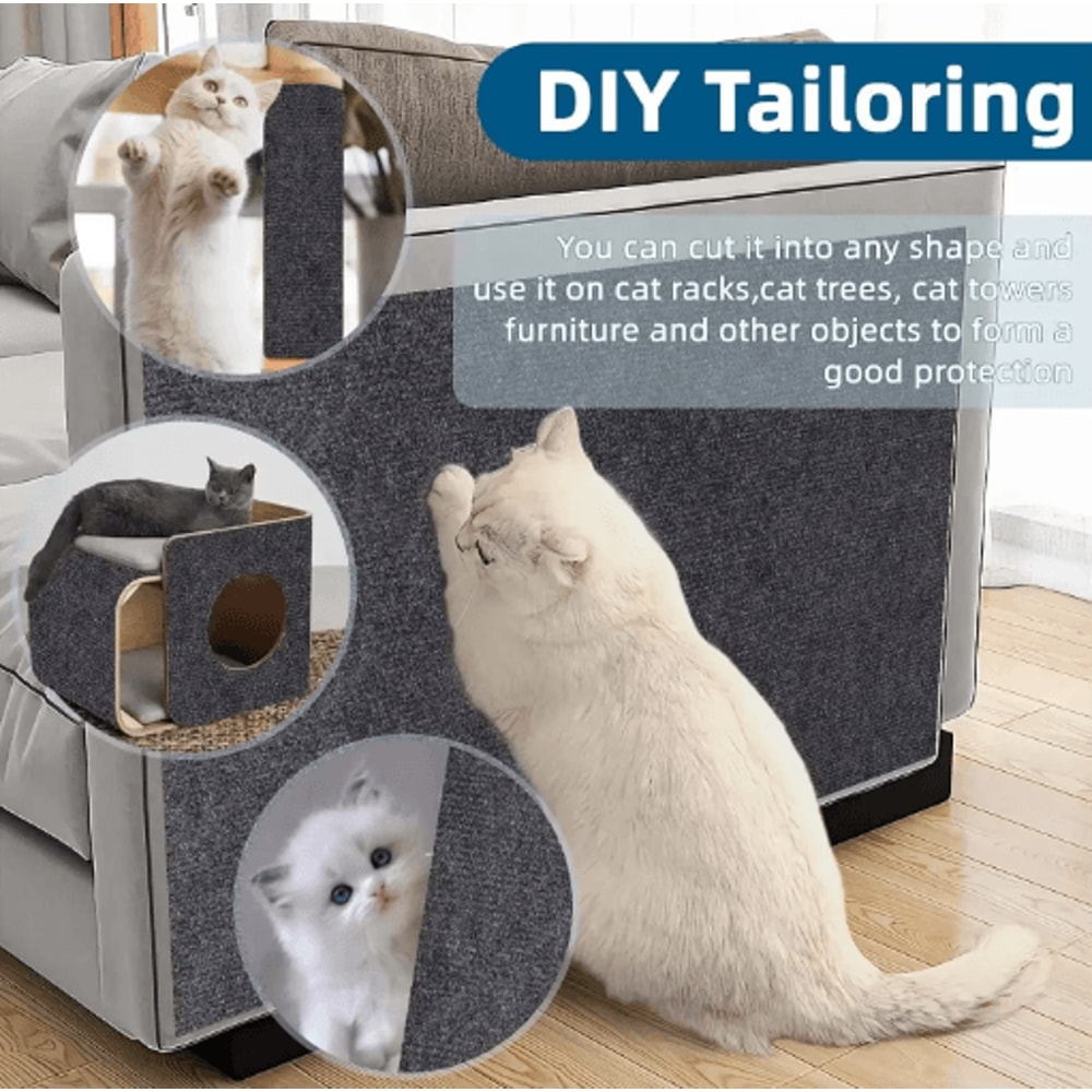7Color SelfAdhesive Cat Scratch Mat Trimmable Sofa Furniture Protector 10