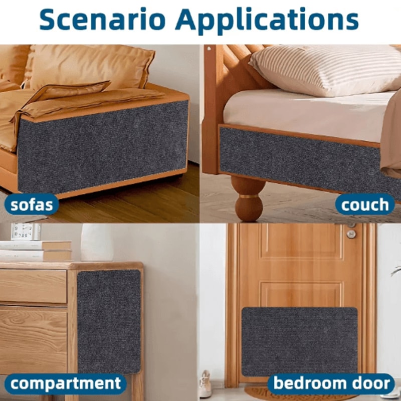 7Color SelfAdhesive Cat Scratch Mat Trimmable Sofa Furniture Protector 8