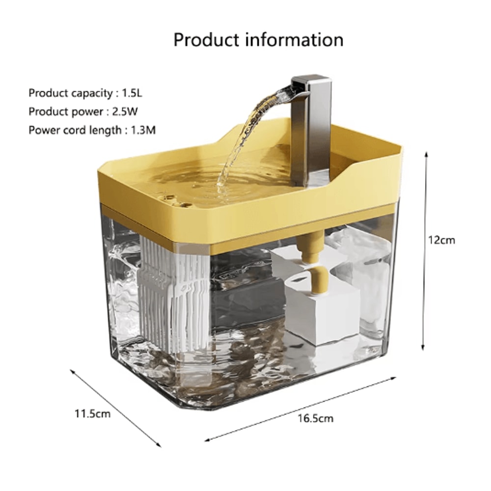 Transparent Automatic Cat Water Fountain Circulating Flowing Pet Water Dispenser 3