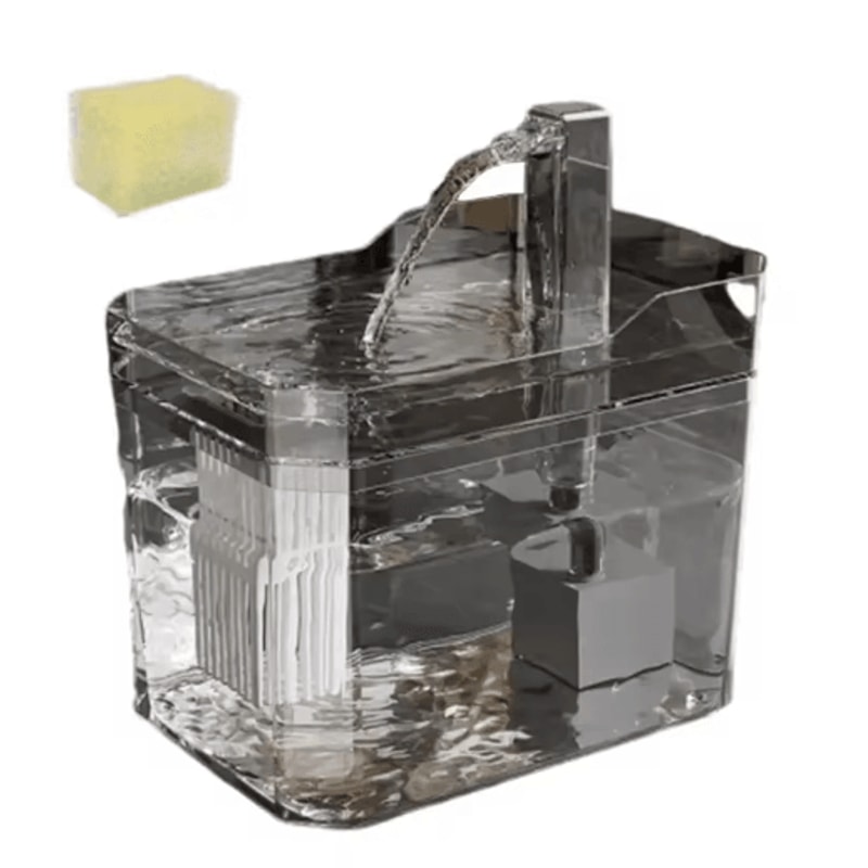 Transparent Automatic Cat Water Fountain Circulating Flowing Pet Water Dispenser 5