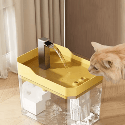 transparent automatic cat water fountain circulating flowing pet water dispenser