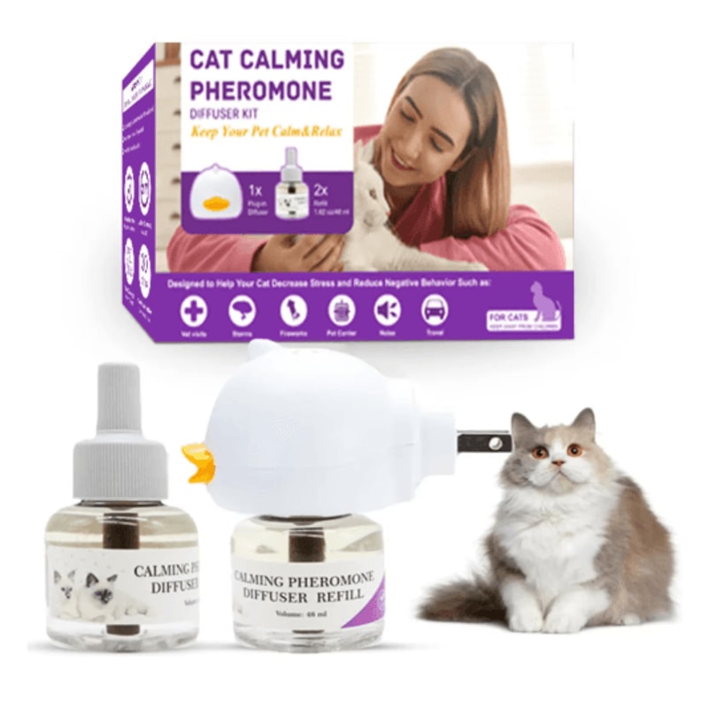 Cat Pheromone Diffuser Starter Kit 30 Day Calming PlugIn For A Relaxed Home 6