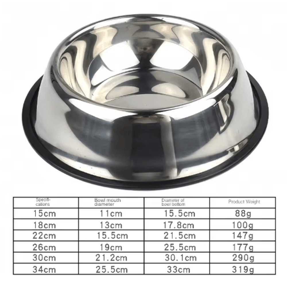 Stainless Steel Pet Feeding Bowl Durable Food Water Dish For Cats And Dogs 4
