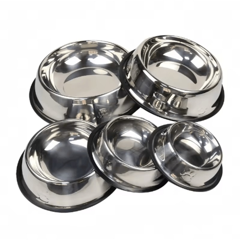 Stainless Steel Pet Feeding Bowl Durable Food Water Dish For Cats And Dogs 6