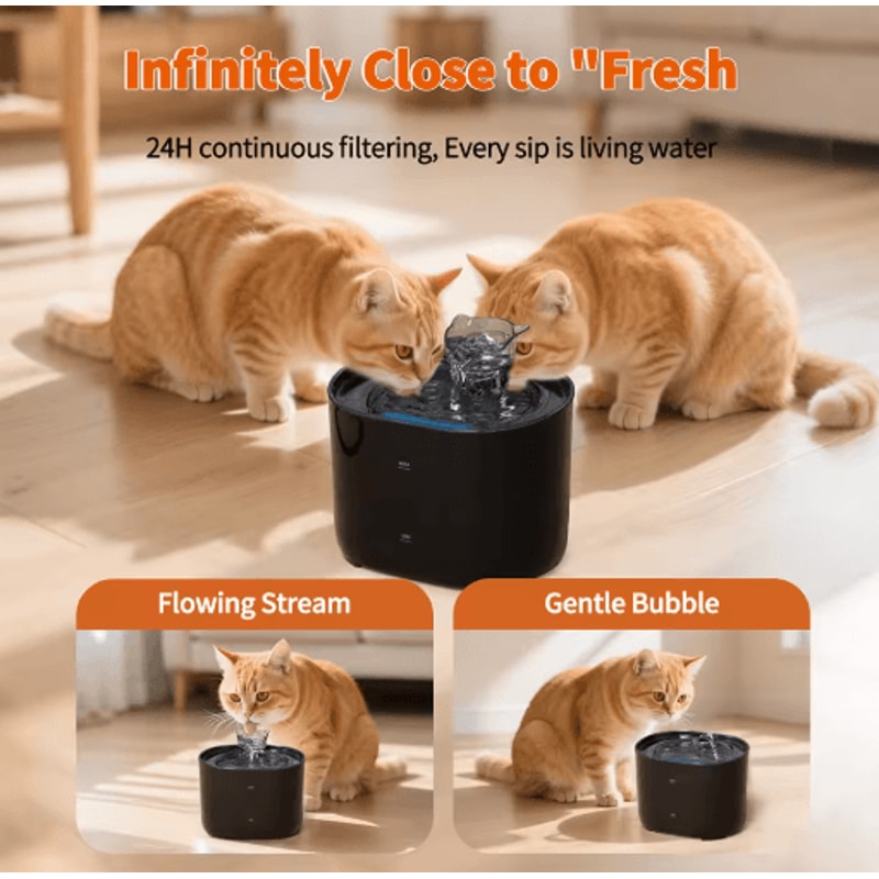 Cat Ear Automatic Water Fountain USB Filtered Pet Water Dispenser For Cats Dogs 6
