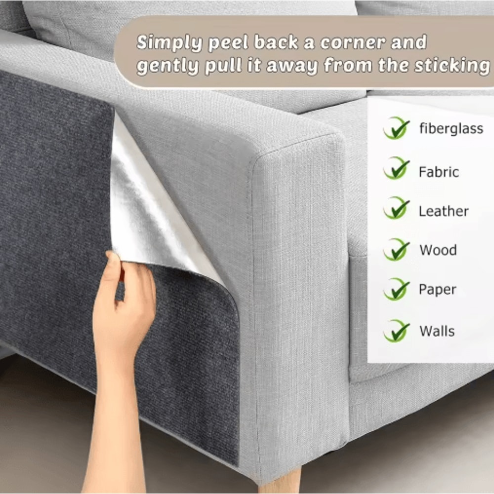 SelfAdhesive Cat Scratch Board Trimmable Wall Sofa Furniture Protector 13