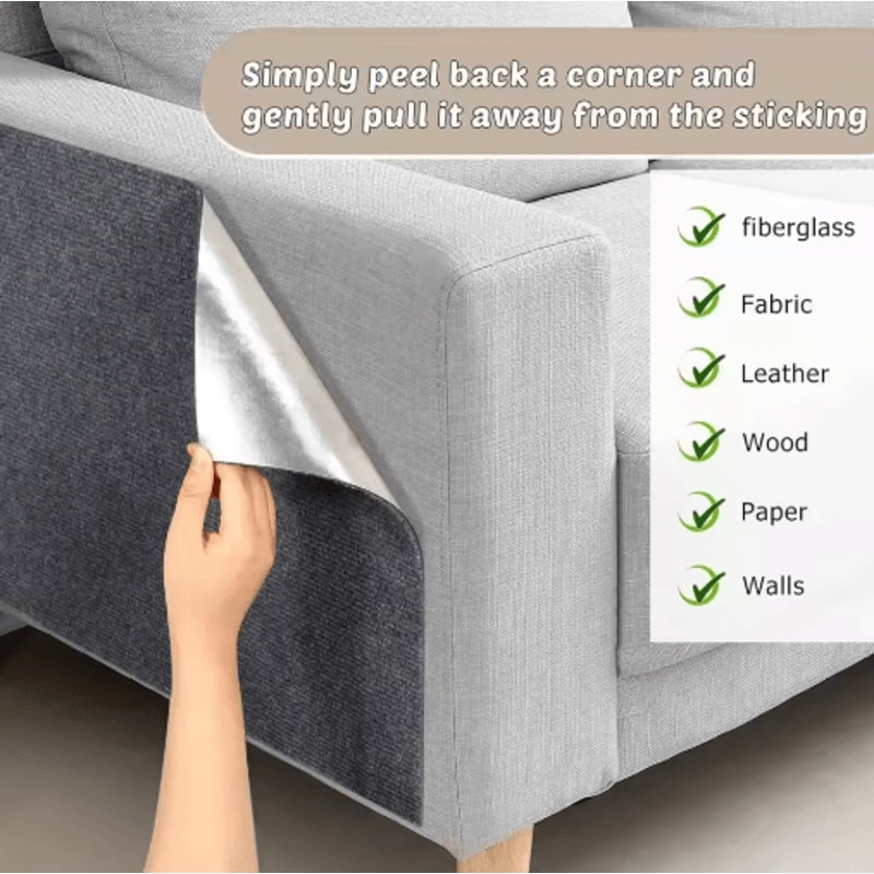 SelfAdhesive Cat Scratch Board Trimmable Wall Sofa Furniture Protector 13
