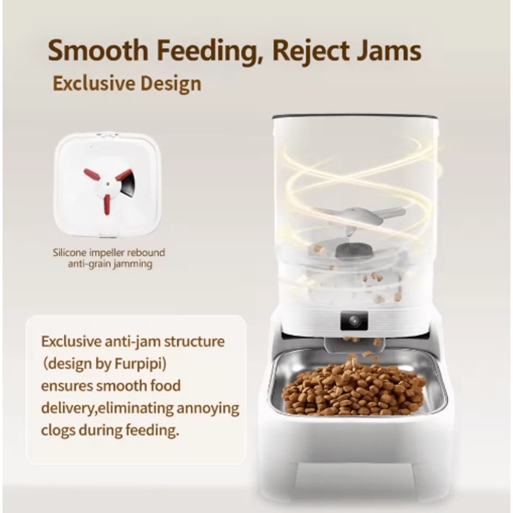 FURPIPI Smart Pet Feeder With Camera AppControlled Automatic Food Dispenser For Cats Dogs 3