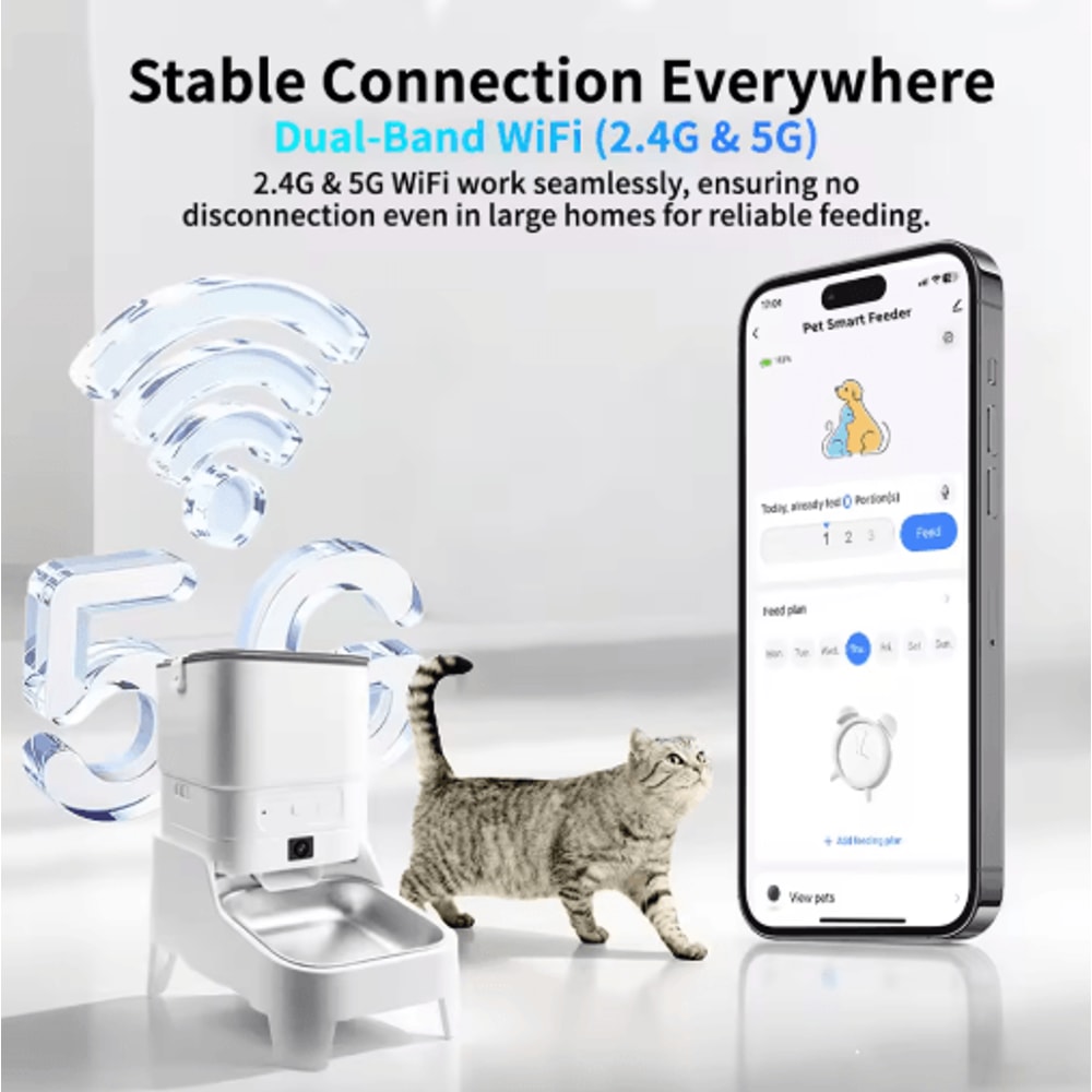 FURPIPI Smart Pet Feeder With Camera AppControlled Automatic Food Dispenser For Cats Dogs 4