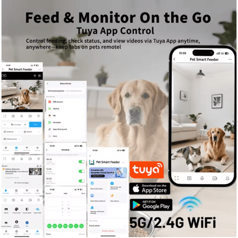FURPIPI Smart Pet Feeder With Camera AppControlled Automatic Food Dispenser For Cats Dogs 7