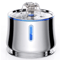 25L Stainless Steel Cat Water Fountain With Water Level Window UltraQuiet Automatic Pet Dispenser 0