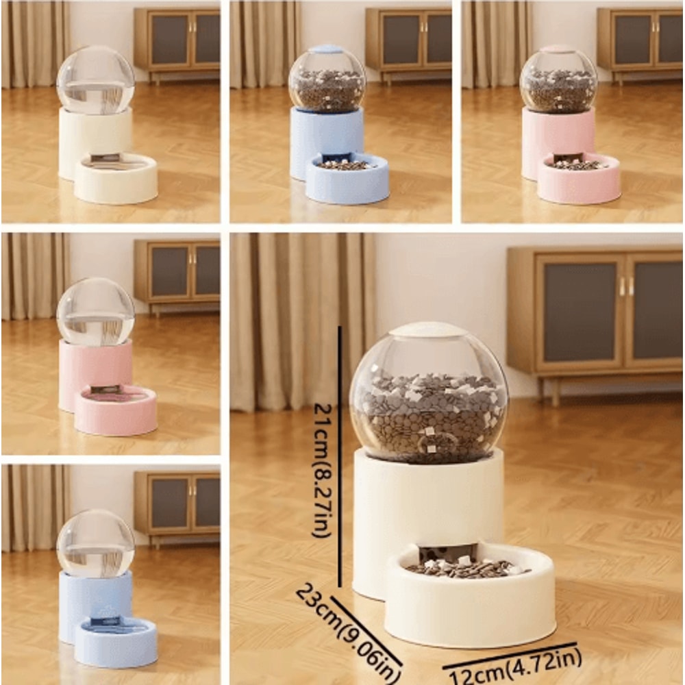 Large Capacity Automatic Pet Feeder Water Dispenser Elevated Leakproof Feeding Station 7