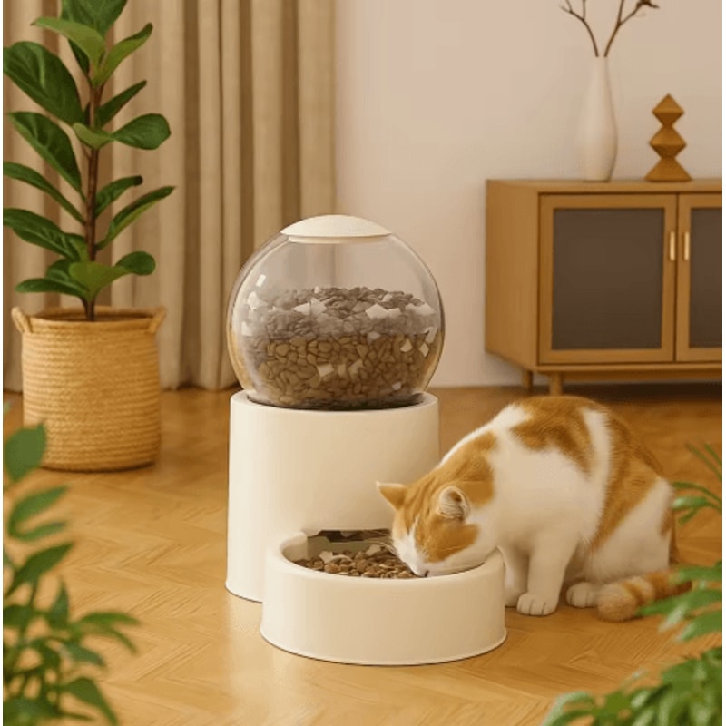 Large Capacity Automatic Pet Feeder Water Dispenser Elevated Leakproof Feeding Station 9