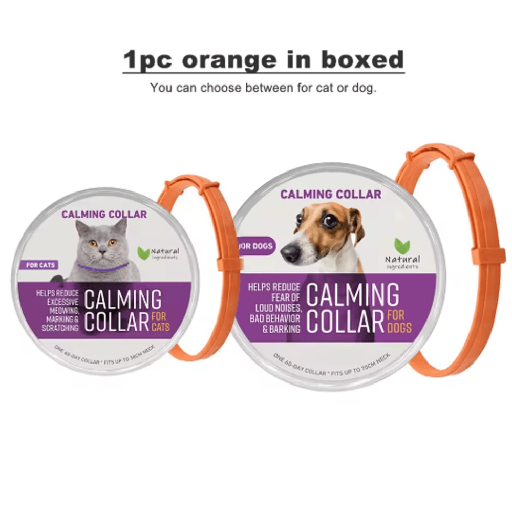 Adjustable Pheromone Calming Collar For Cats Dogs LongLasting Anxiety Relief 15