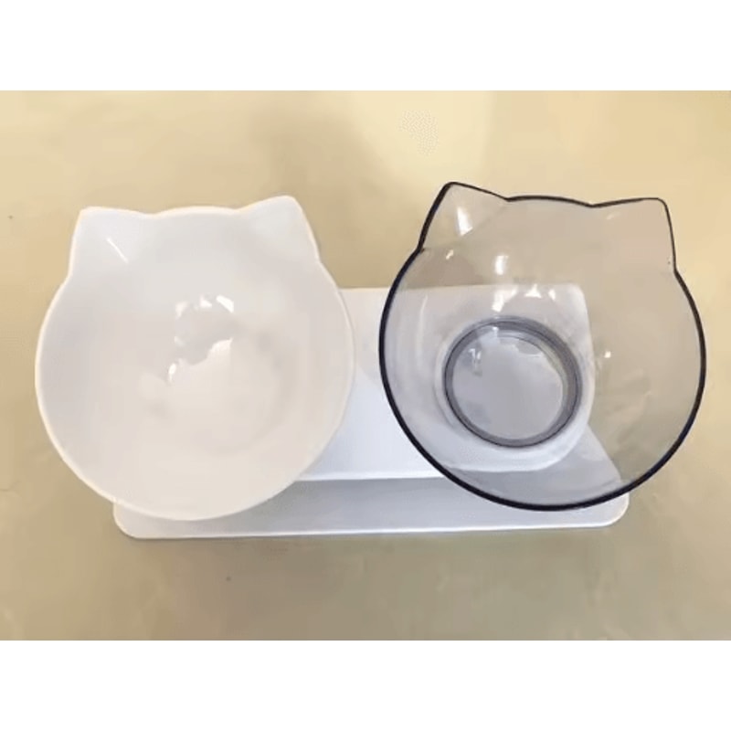 NonSlip Double Pet Bowl With Stand Elevated Food Water Feeder For Cats Dogs 3