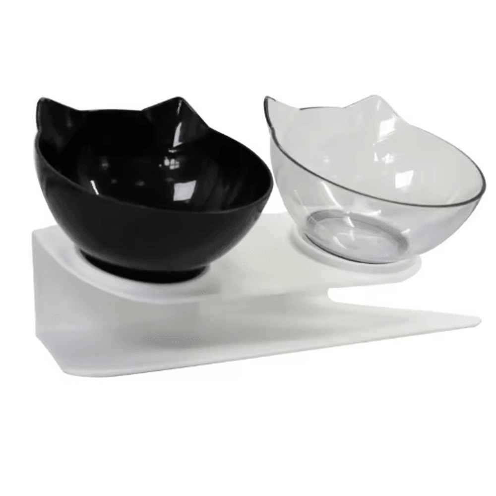 NonSlip Double Pet Bowl With Stand Elevated Food Water Feeder For Cats Dogs 4