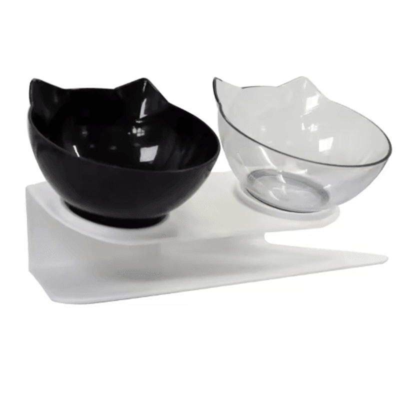 NonSlip Double Pet Bowl With Stand Elevated Food Water Feeder For Cats Dogs 4