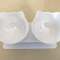 NonSlip Double Pet Bowl With Stand Elevated Food Water Feeder For Cats Dogs 5