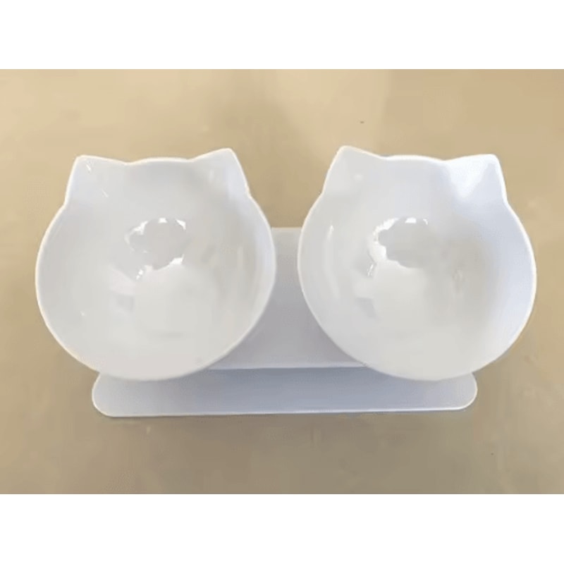 NonSlip Double Pet Bowl With Stand Elevated Food Water Feeder For Cats Dogs 5