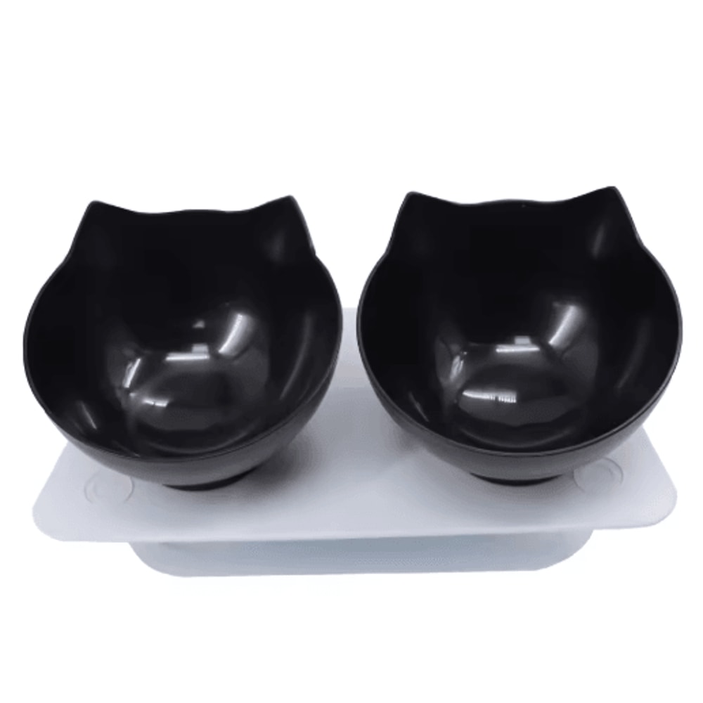 NonSlip Double Pet Bowl With Stand Elevated Food Water Feeder For Cats Dogs 7