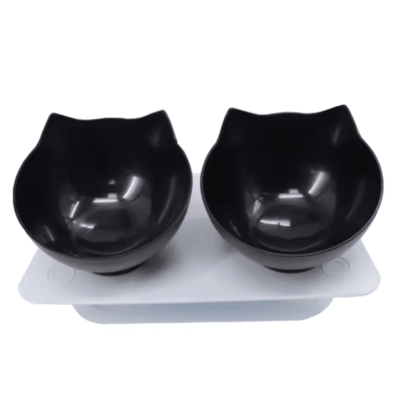 NonSlip Double Pet Bowl With Stand Elevated Food Water Feeder For Cats Dogs 7