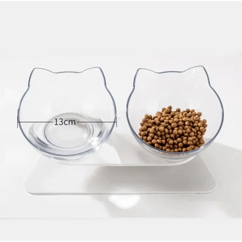 NonSlip Double Pet Bowl With Stand Elevated Food Water Feeder For Cats Dogs 10