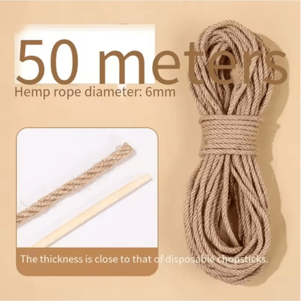 Natural Sisal Cat Scratching Rope DIY Cat Tree Furniture Protection Wrap 3