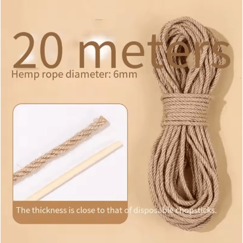 Natural Sisal Cat Scratching Rope DIY Cat Tree Furniture Protection Wrap 4